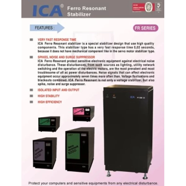 Voltage Stabilizer ICA FR-1500 (1500VA - Ferro Resonant Stabilizer)